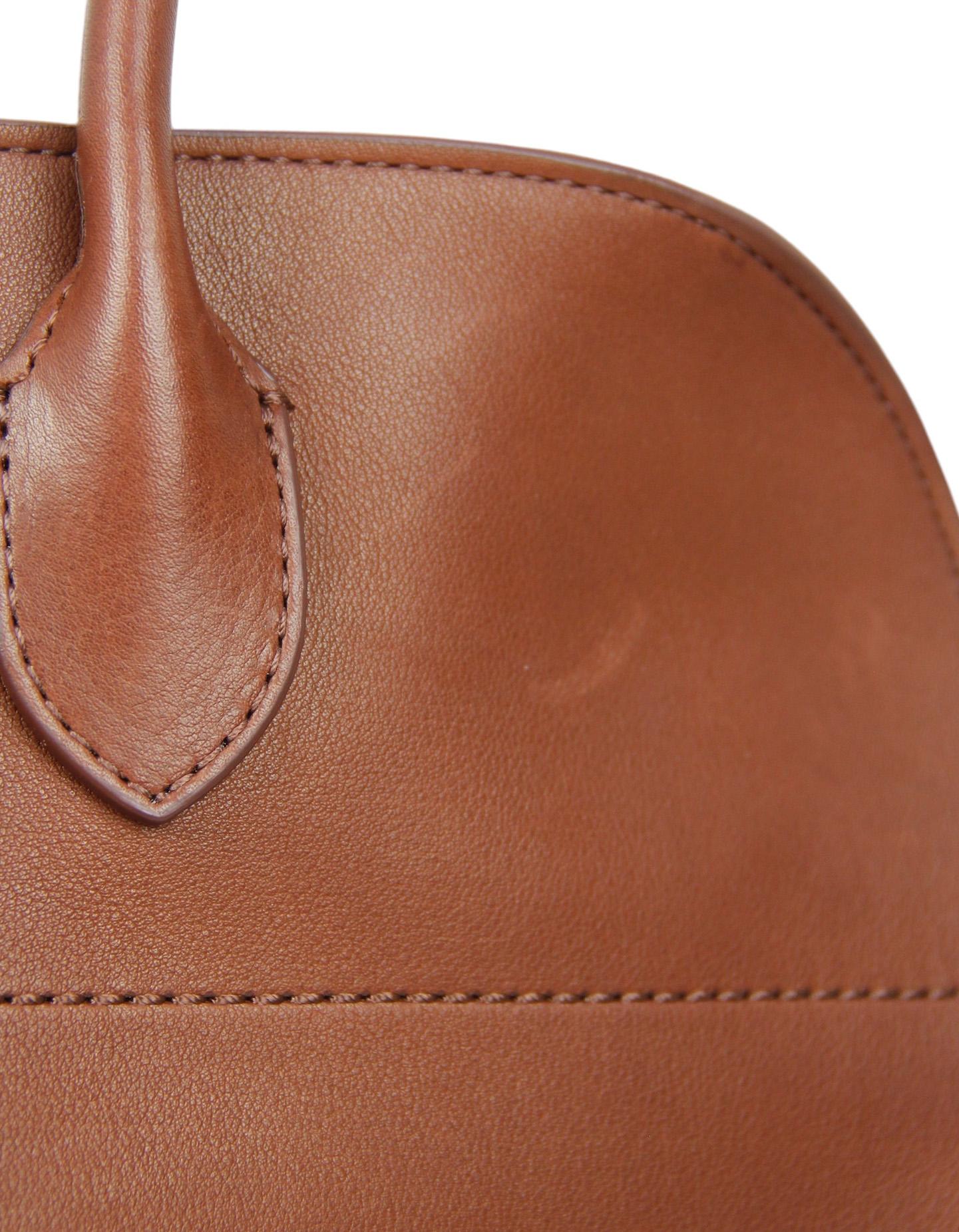 The Row New Burgundy Leather Soft Margaux 15 Tote Bag 7