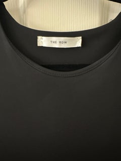 The Row Ojoie Maxi Dress Black size XS Silk Satin paneled Viscose blend Stretch