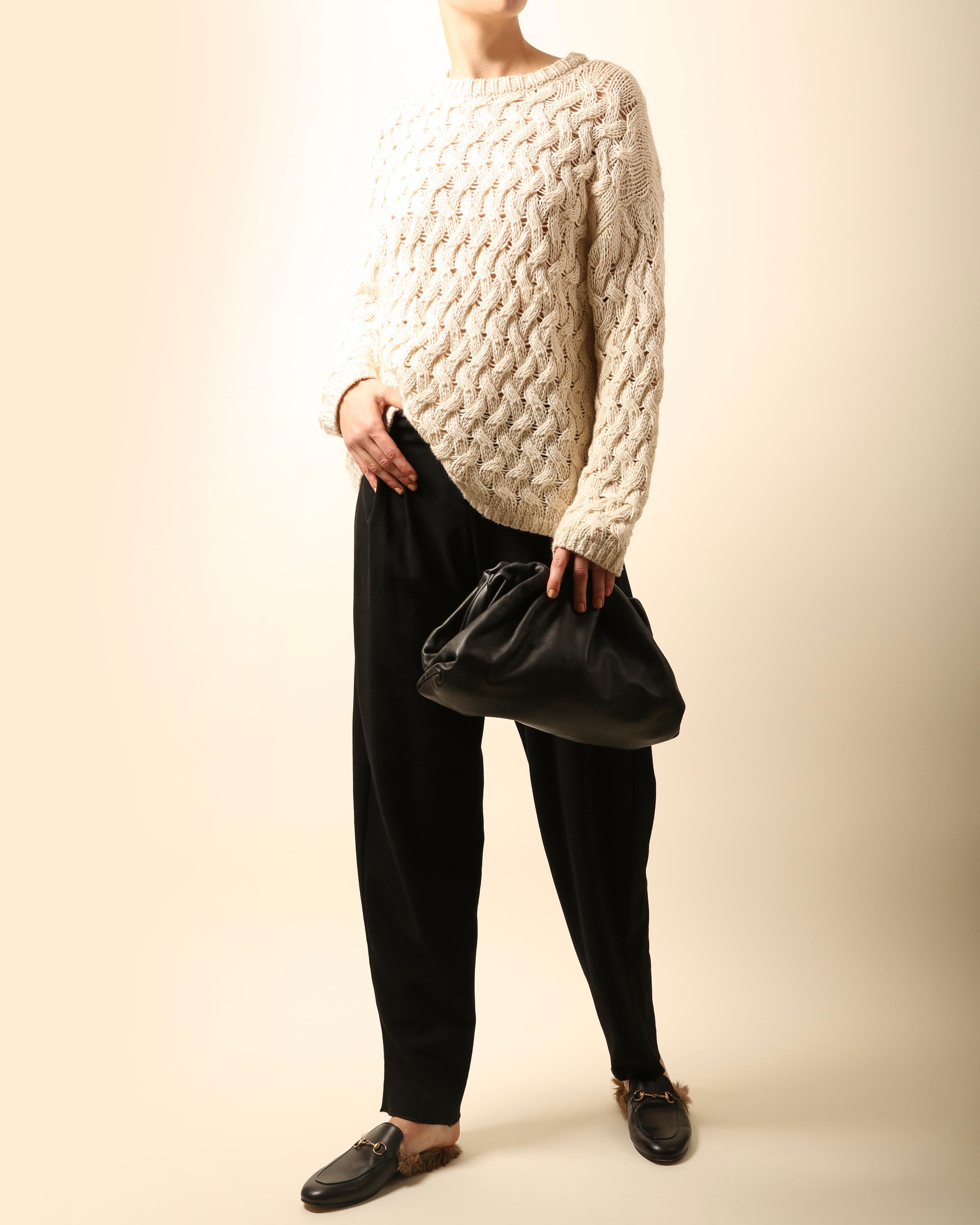cream knitted sweater