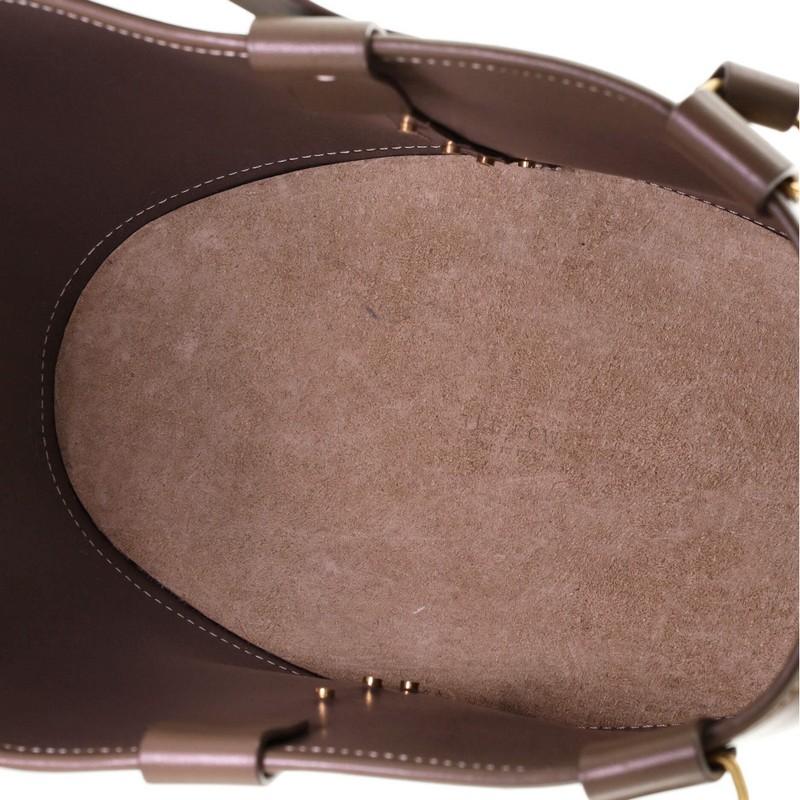 Brown The Row Pail Bucket Bag Leather and Wood