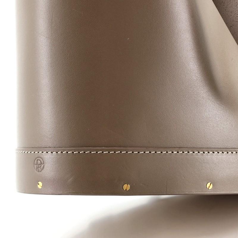 The Row Pail Bucket Bag Leather and Wood In Good Condition In NY, NY