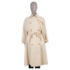 THE ROW pale beige silk FAILLE TRENCH Coat Jacket 2 XS