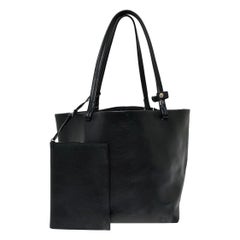 The Row Park Tote Black Calfskin Leather
