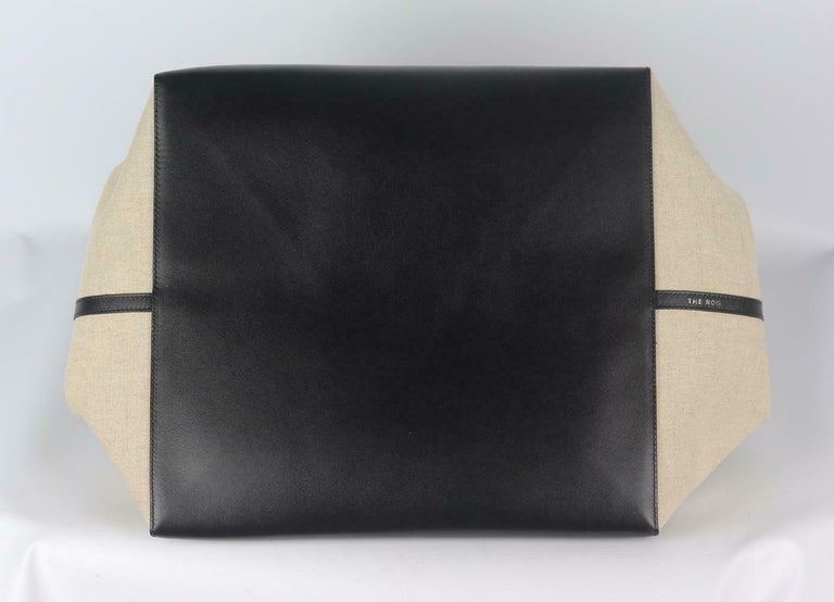 The Row Park XL Leather Trimmed Canvas Tote Bag at 1stDibs