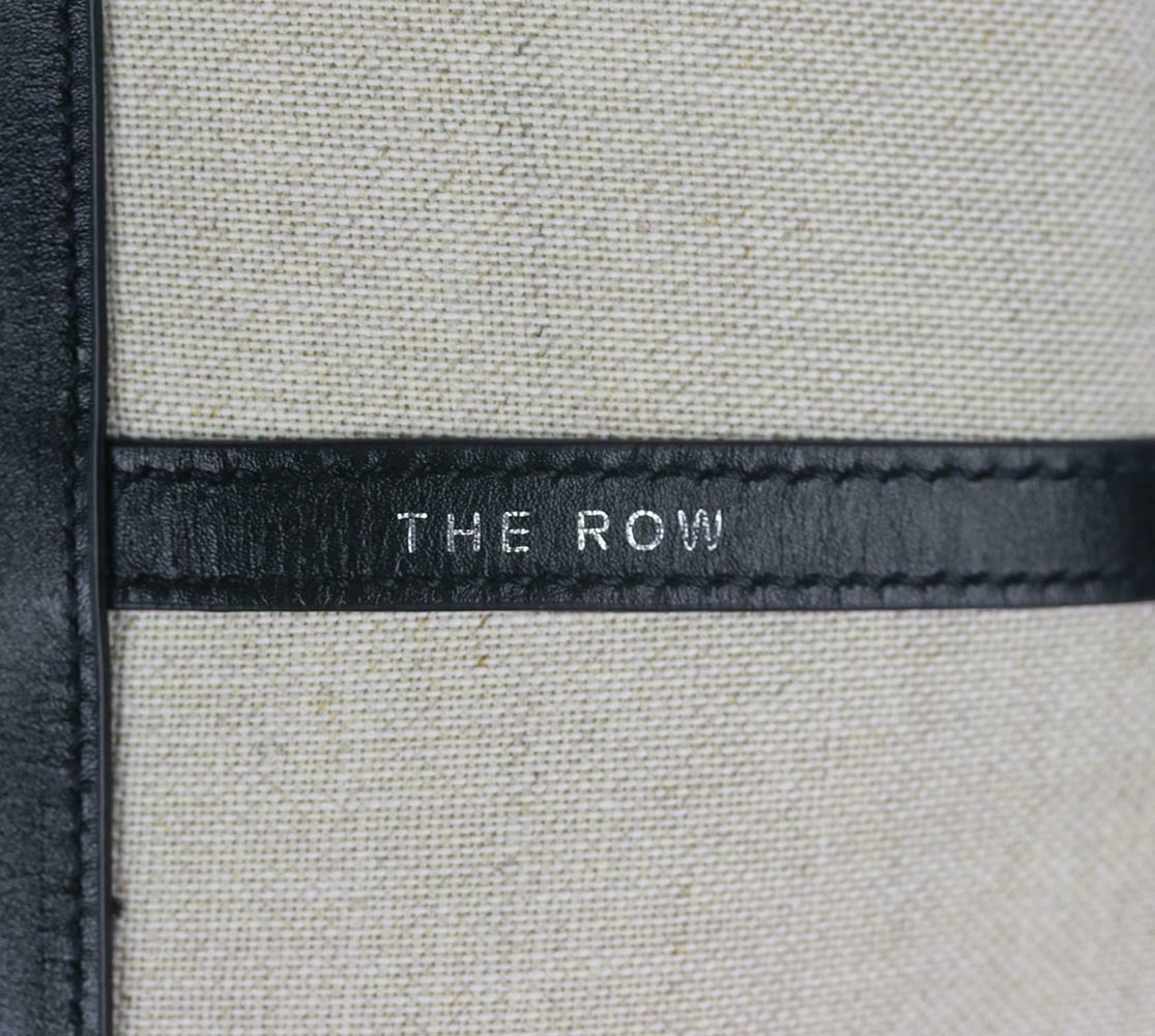 The Row Park XL Leather Trimmed Canvas Tote Bag 1