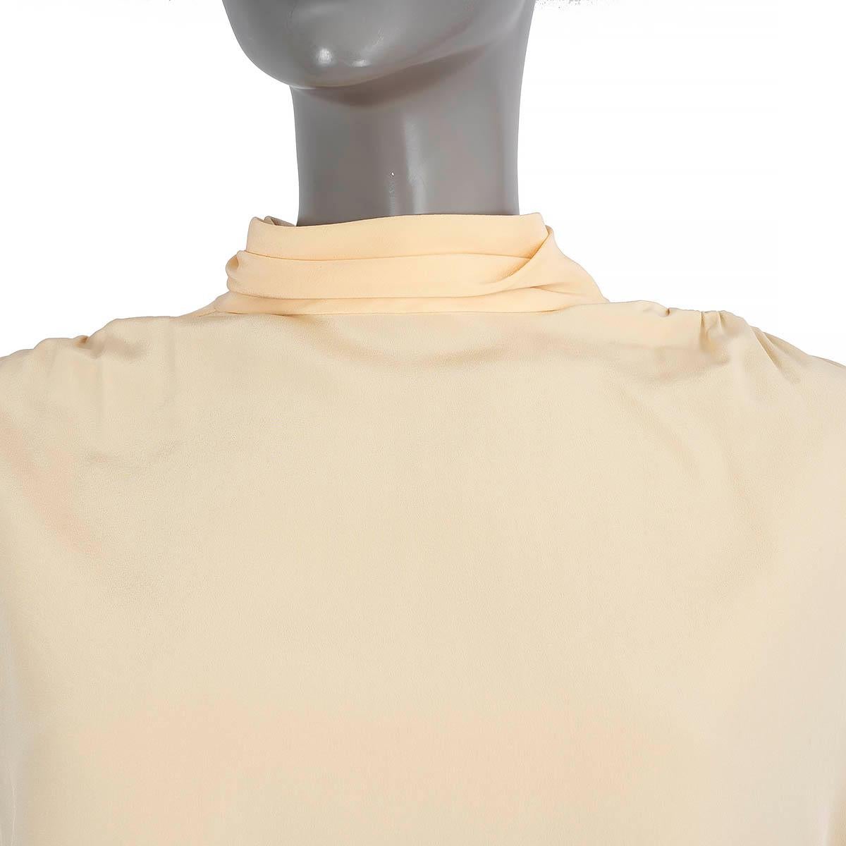THE ROW pastel yellow silk LOSALINE CREPE Blouse Shirt S For Sale 1
