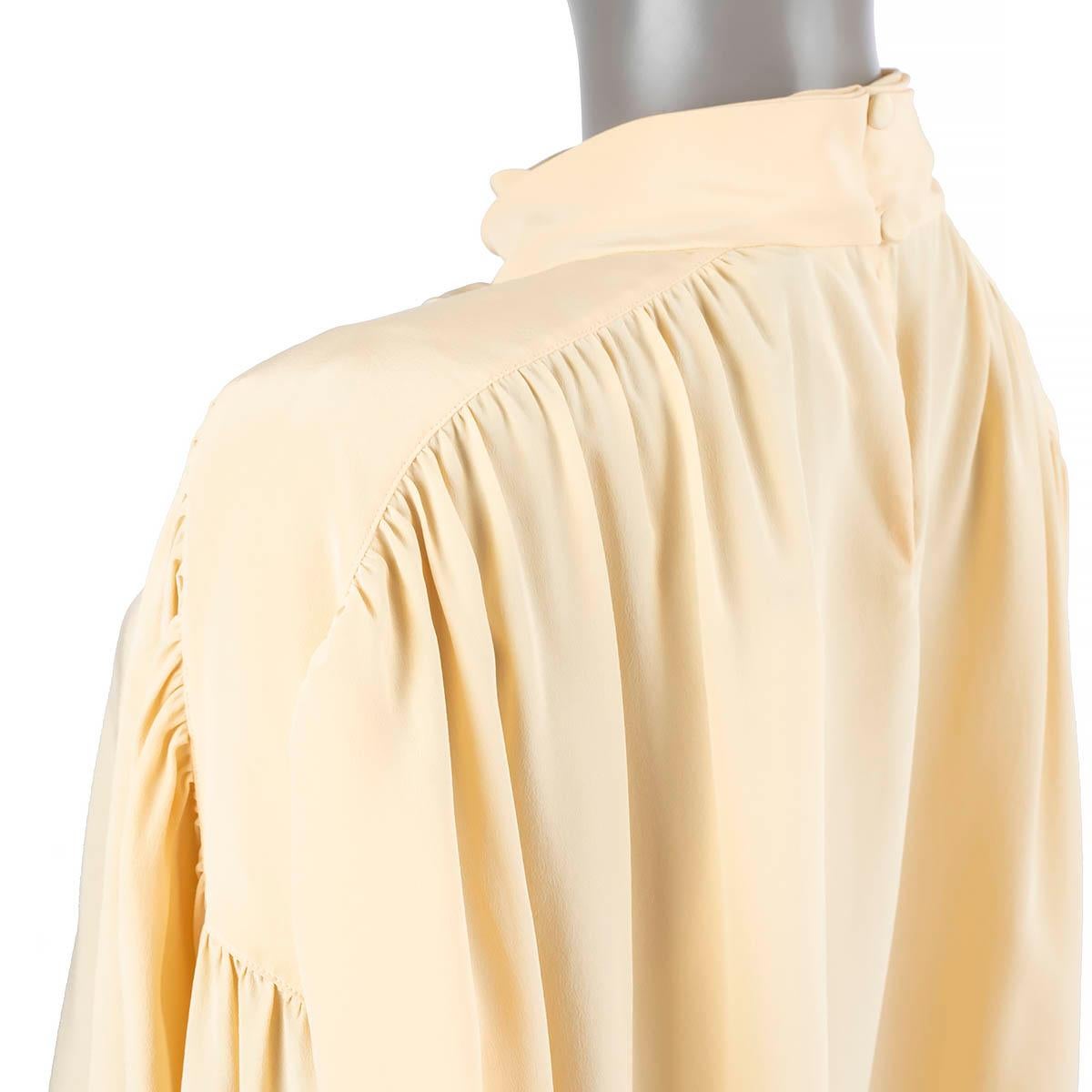 THE ROW pastel yellow silk LOSALINE CREPE Blouse Shirt S For Sale 2