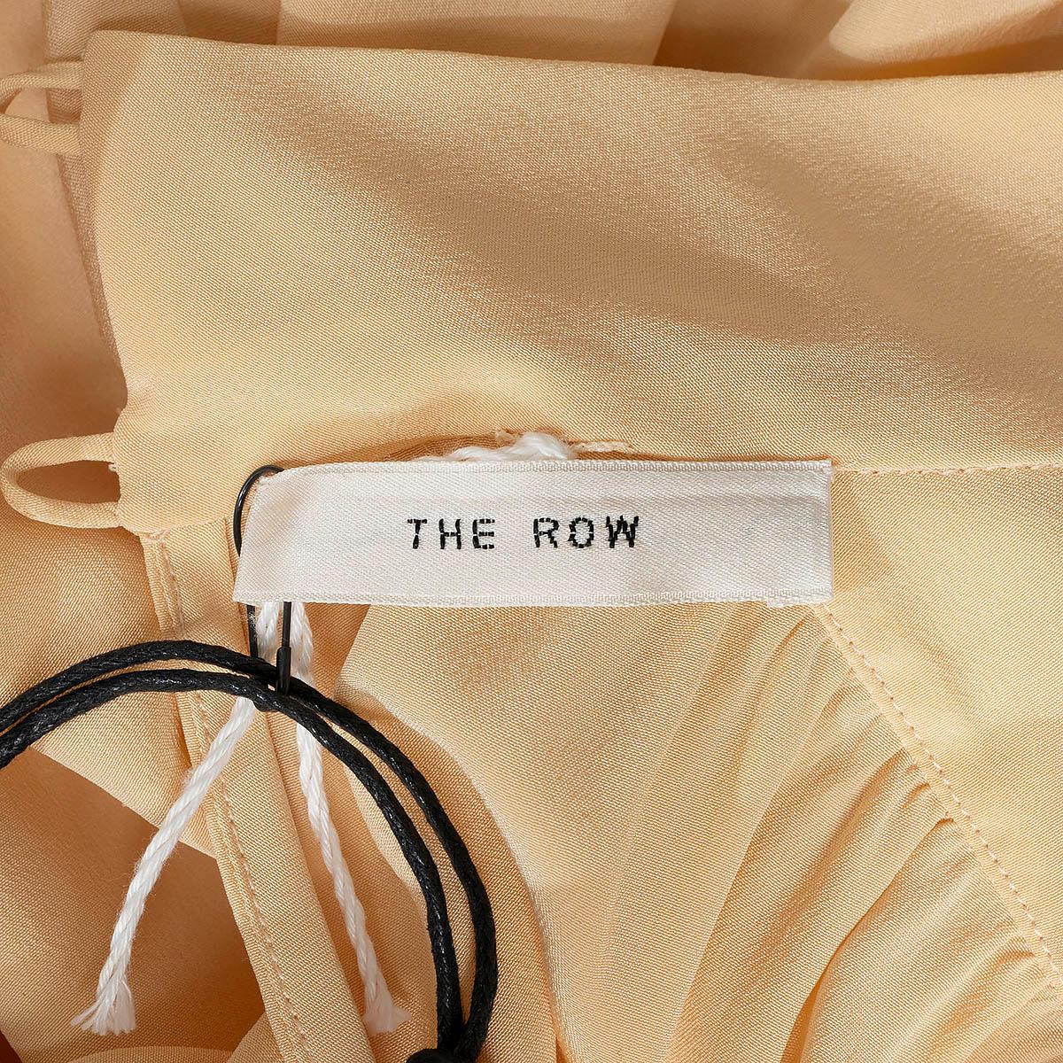 THE ROW pastel yellow silk LOSALINE CREPE Blouse Shirt S For Sale 3