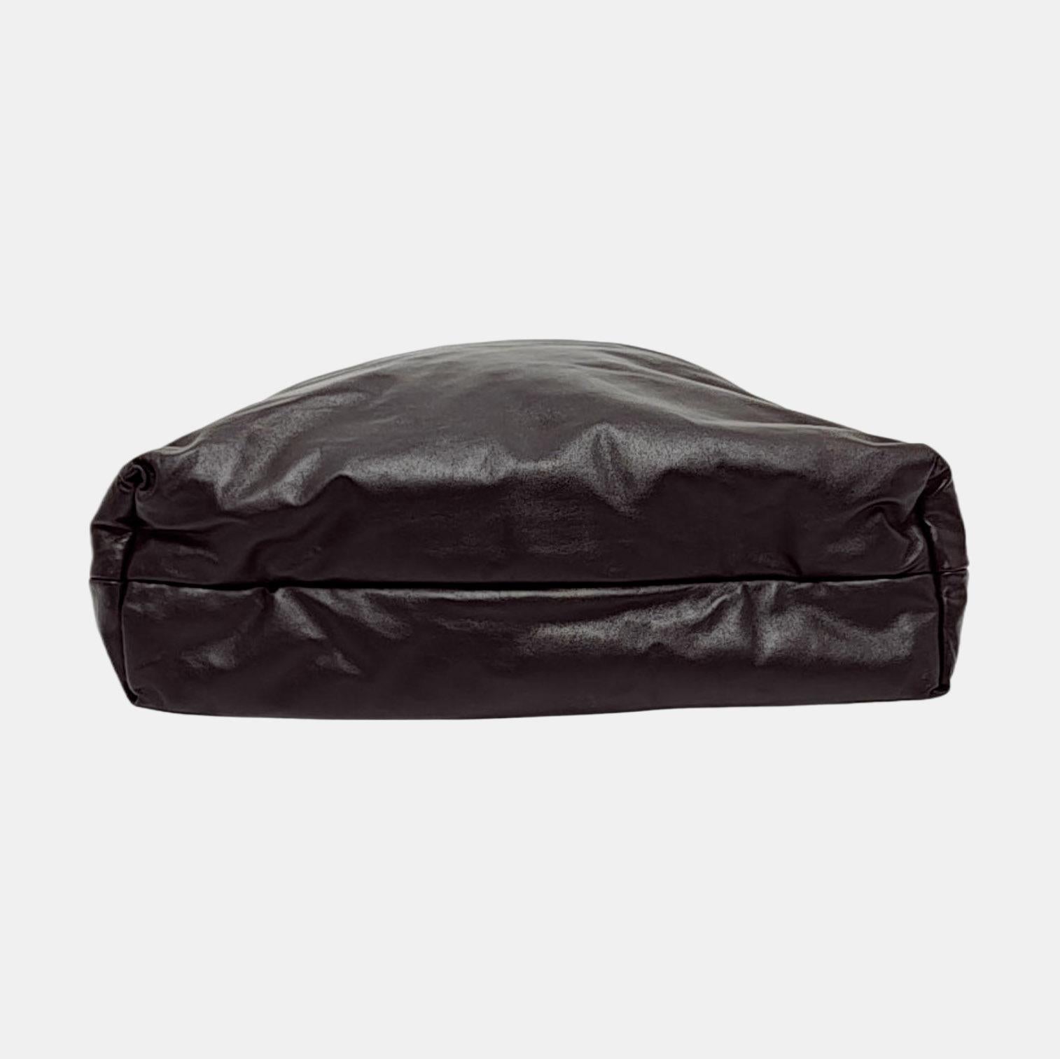 The Row Pim Tote Dunkelbraunes Kalbsleder im Angebot 1