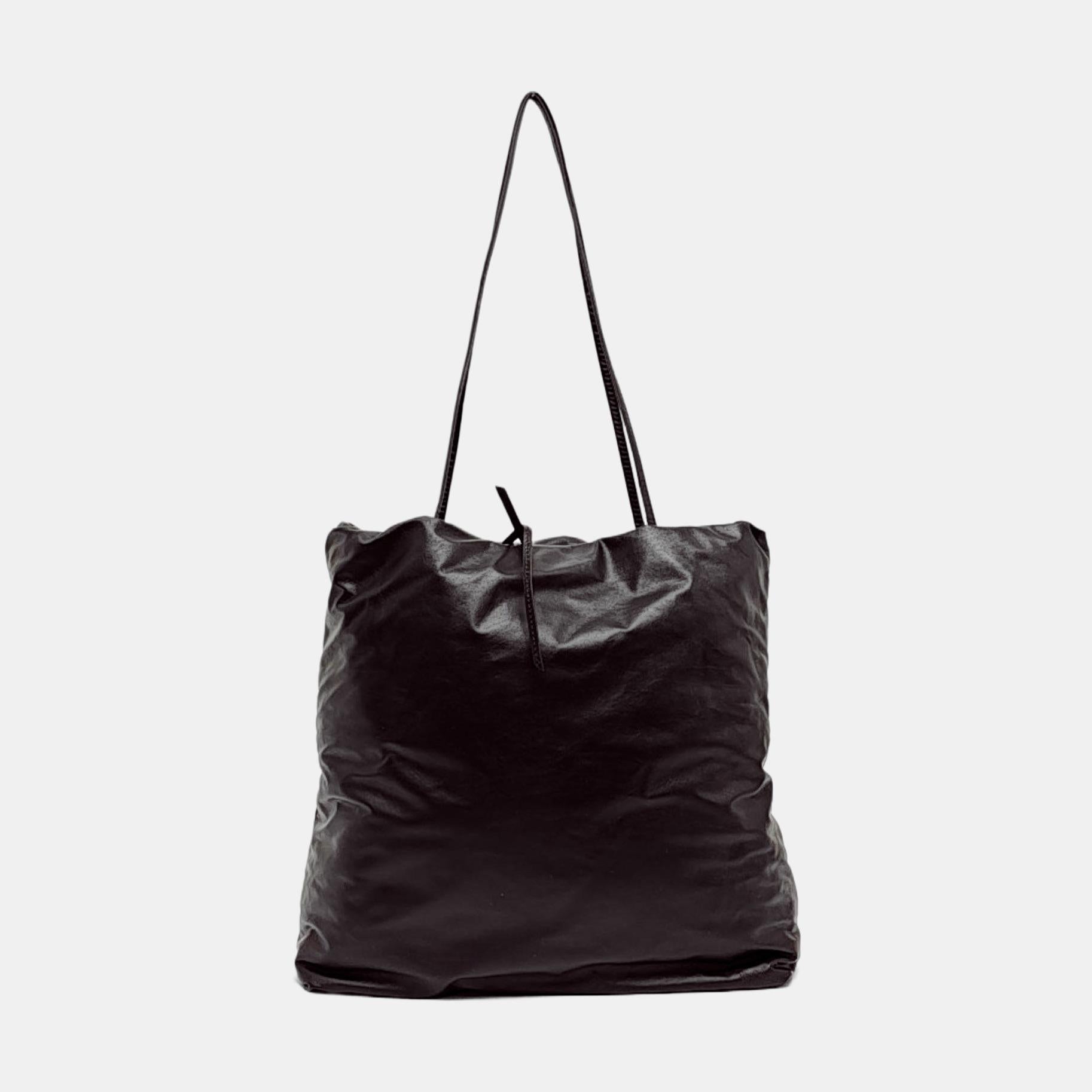 The Row Pim Tote Dunkelbraunes Kalbsleder im Angebot 2
