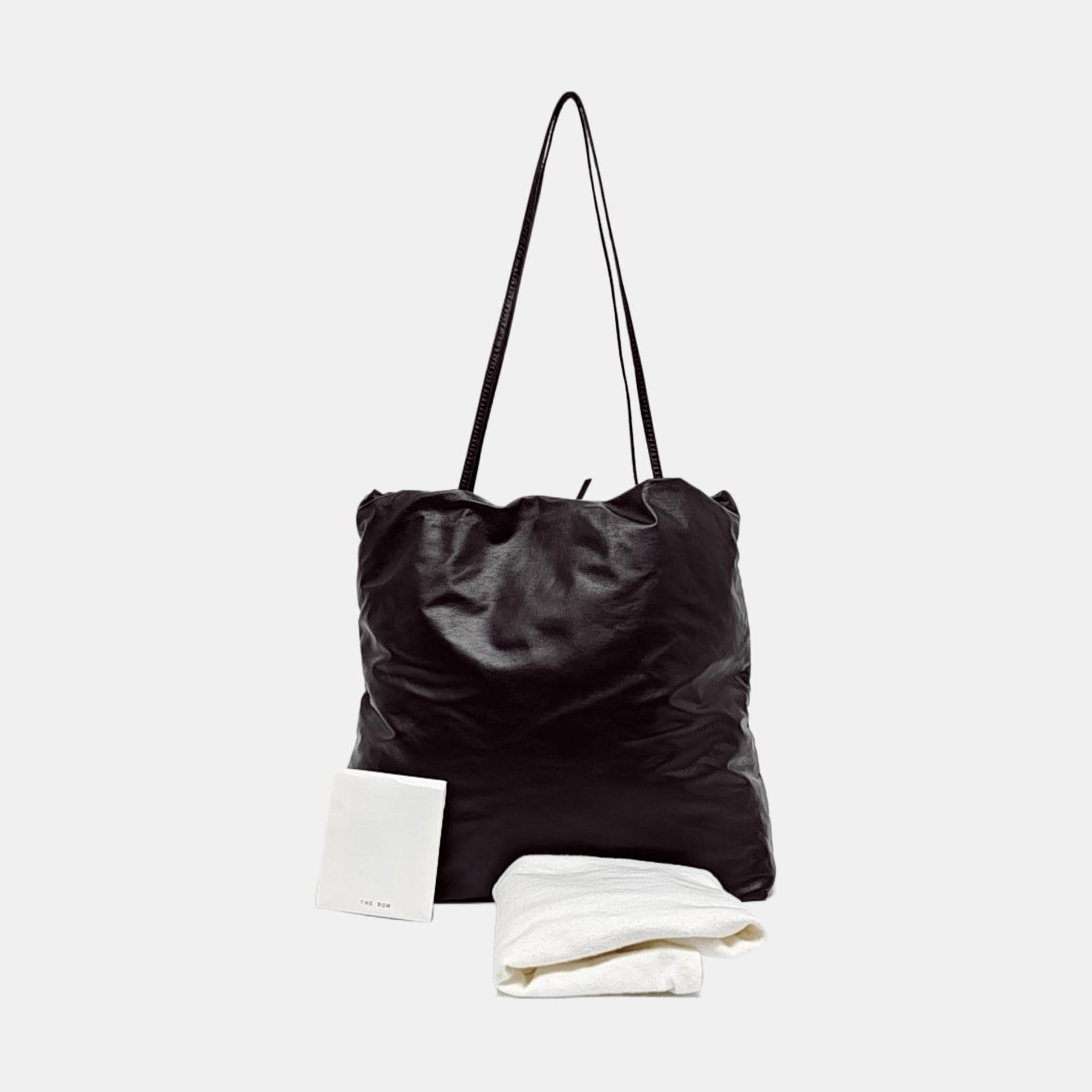 The Row Pim Tote Dunkelbraunes Kalbsleder im Angebot 3