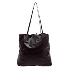 The Row Pim Tote Dark Brown Calfskin Leather