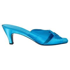The Row Sandali in seta blu Pool 2024 SOFT KNOT SATIN, taglia 38,5