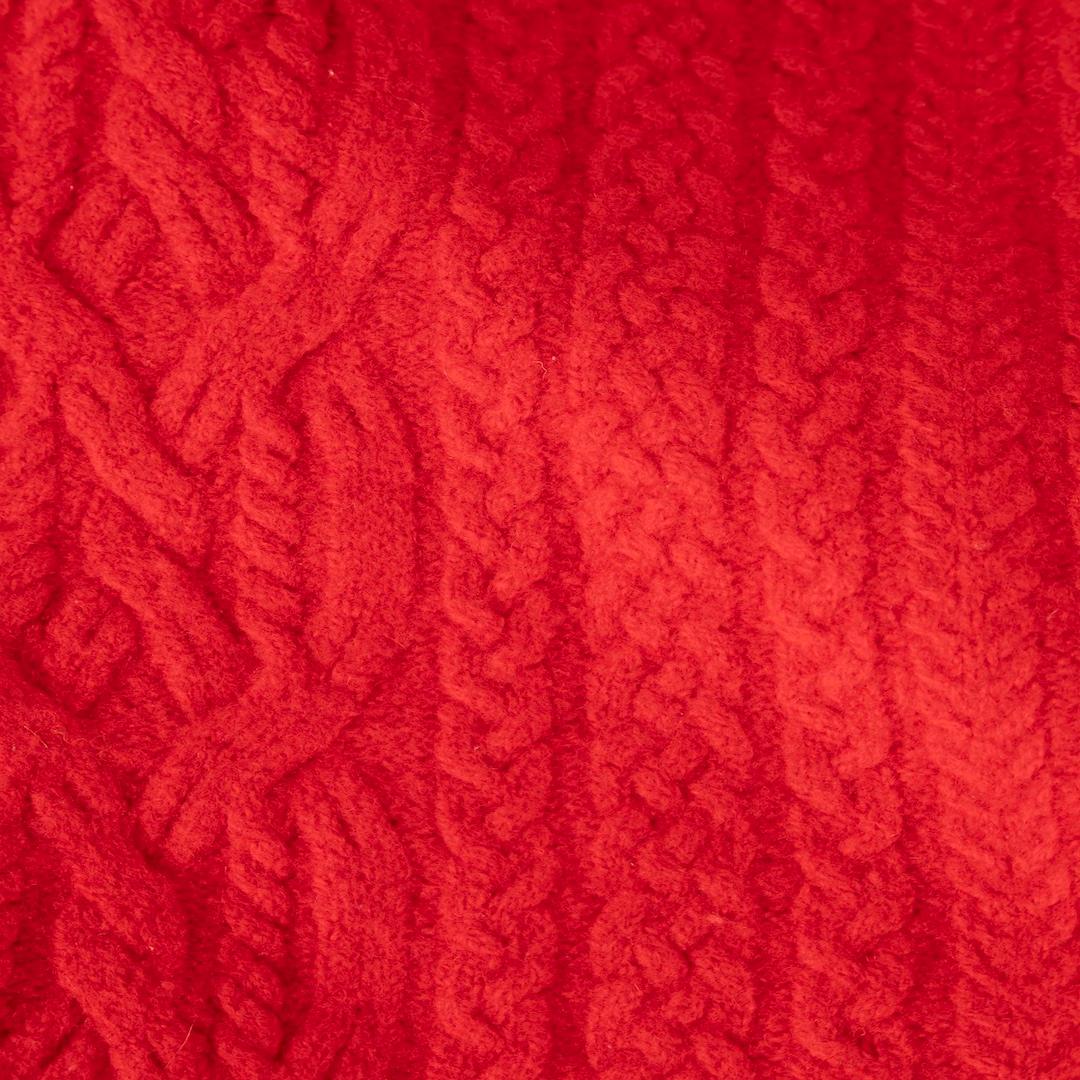 The Row Red Merino Cable Knit Jumper Size S In Good Condition For Sale In London, GB