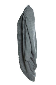 The Row, gerippte graue Strickjacke