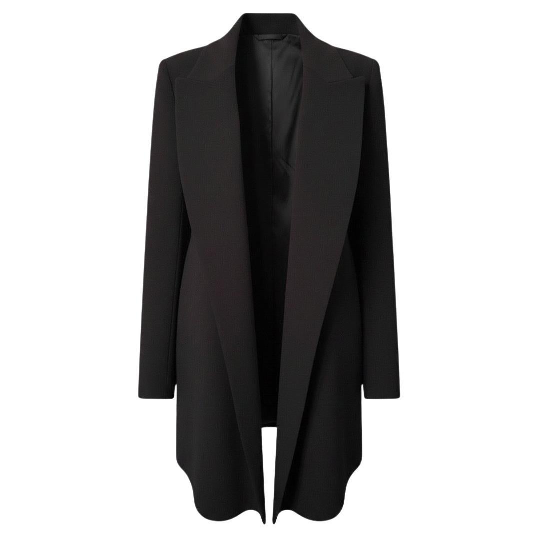 The Row Russo Blazer noir taille US 2 SS16 Ouvert Viscose Crepe Poches en vente