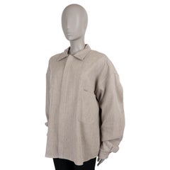 THE ROW Sepia taupe Leinen 2023 AMONETO ZIP Jacke L