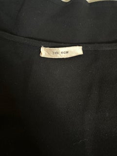 Felpa The Row Shayna in lana e viscosa, colore nero, taglia XS, modello oversize con maniche svasate