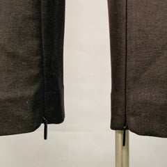 THE ROW Size 12 Black Cotton Blend Twill Ankle Zips Tapered Dress Pants