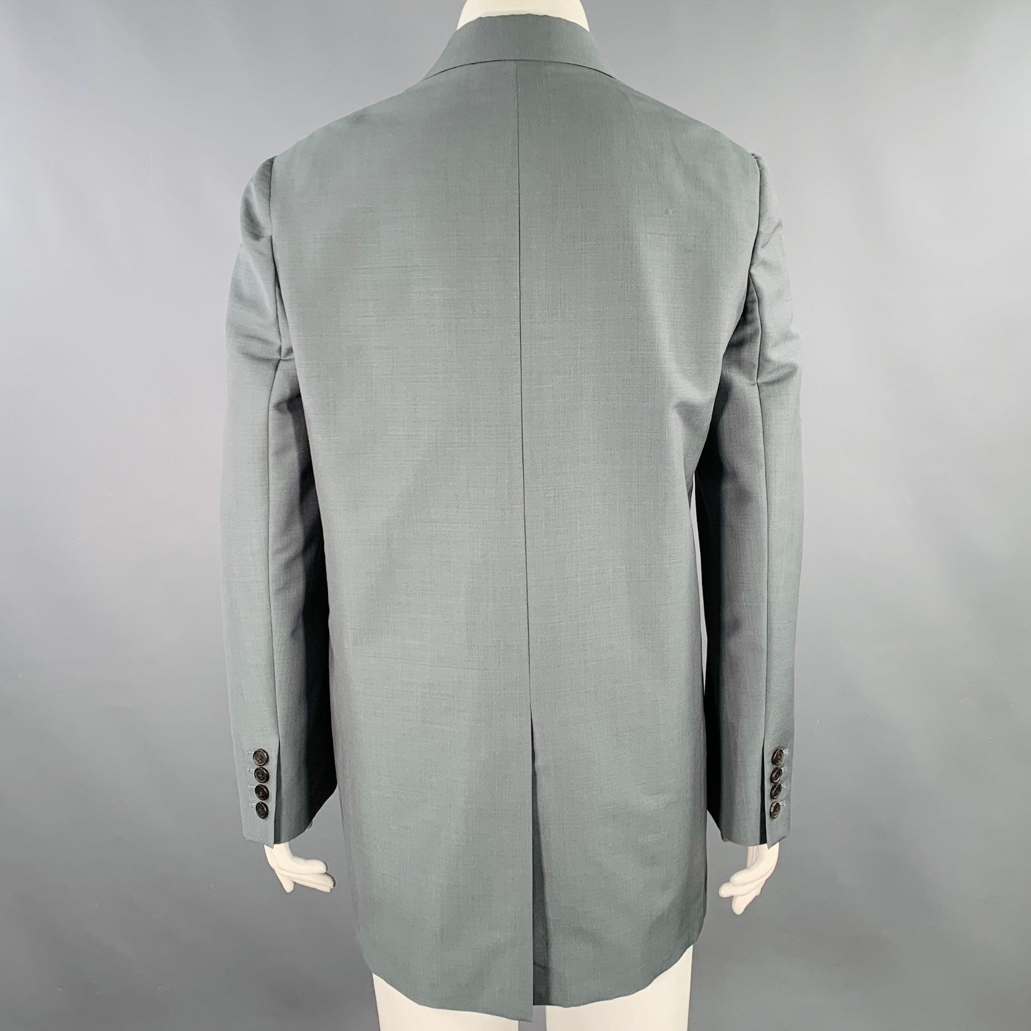 Grigio THE ROW Taglia 12 Cappotto monopetto in seta grigia Sage in vendita