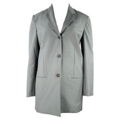 The Row - Manteau croisé en soie grise Sage - Taille 12