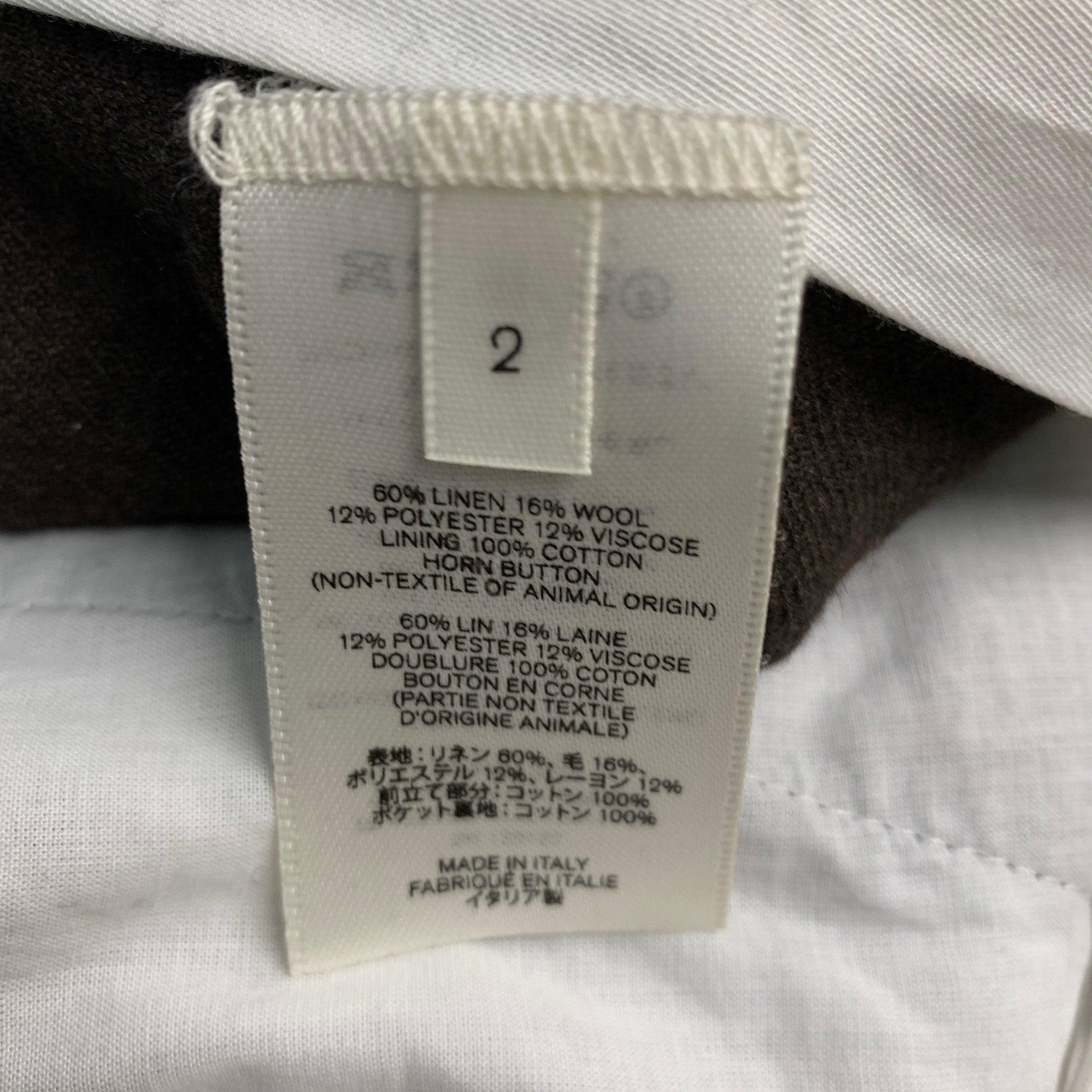 De las mujeres THE ROW Pantalones de vestir de talle alto plisados en mezcla de lana marrón talla 2 en venta