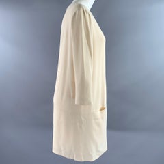 THE ROW Size 2 Cream Viscose  Elastane Tunic Knee-Length Dress