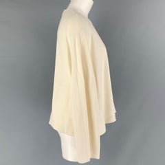 THE ROW Size 6 Cream Viscose Blend Raglan Blouse