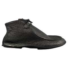THE ROW Taglia 7.5 Mocassino in pelle nera con lacci