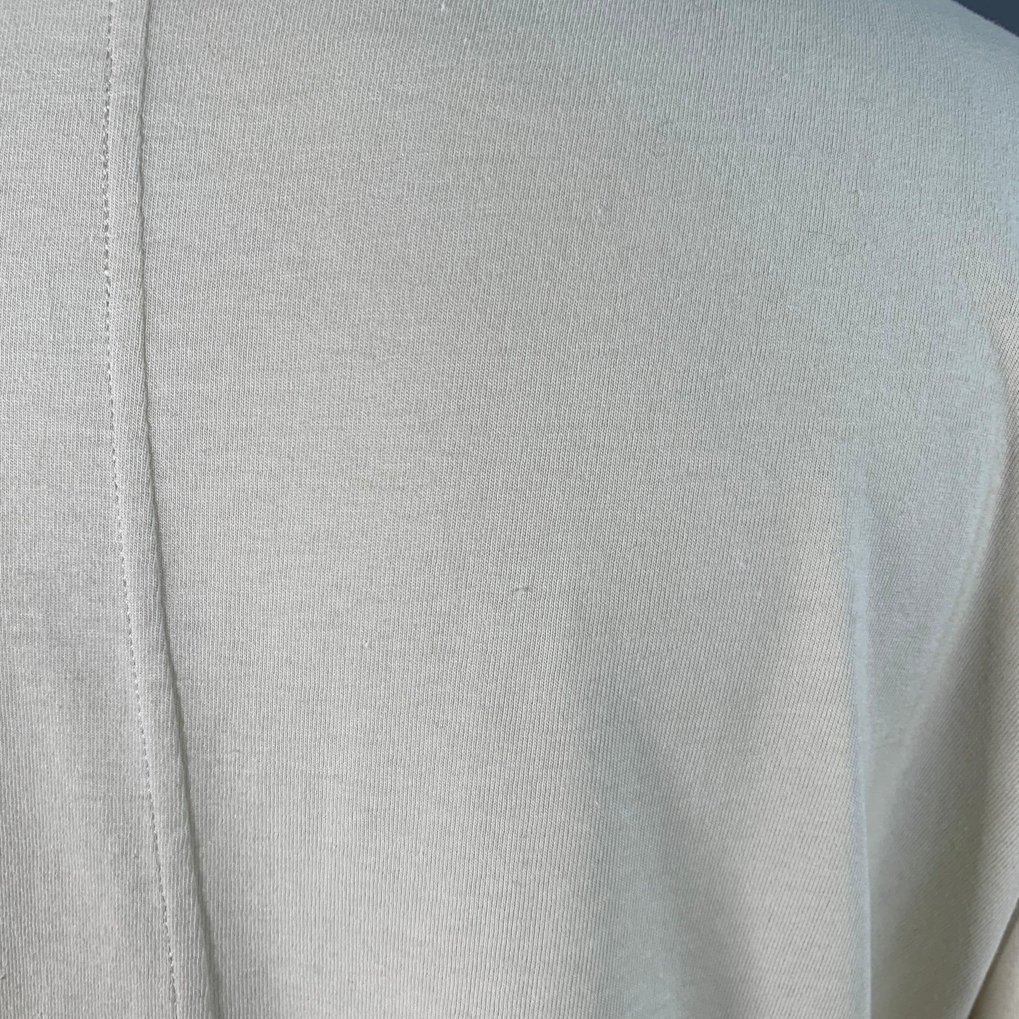 THE ROW Größe L Beige Baumwolle Oversized One Pocket Scoop Neck Pullover im Angebot 2