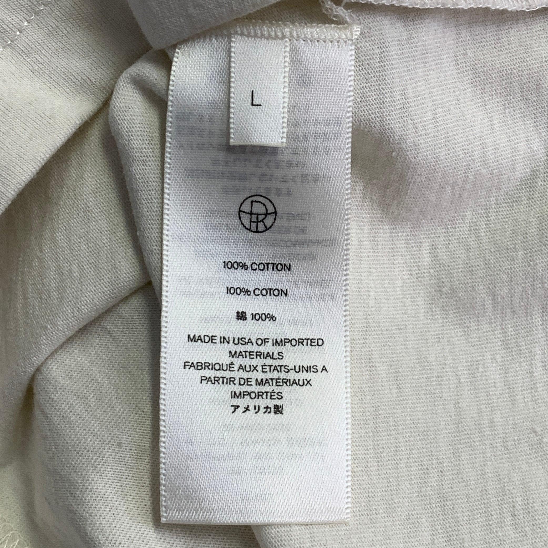 THE ROW Größe L Beige Baumwolle Oversized One Pocket Scoop Neck Pullover im Angebot 5