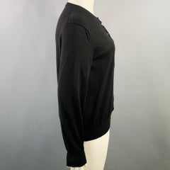 THE ROW Size L Black Cashmere Knit Button Up Cardigan