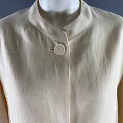 The Row Taille L Blazer en lin mélangé crème