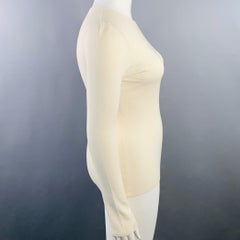 THE ROW Pullover girocollo in lana merino e cashmere color crema taglia L