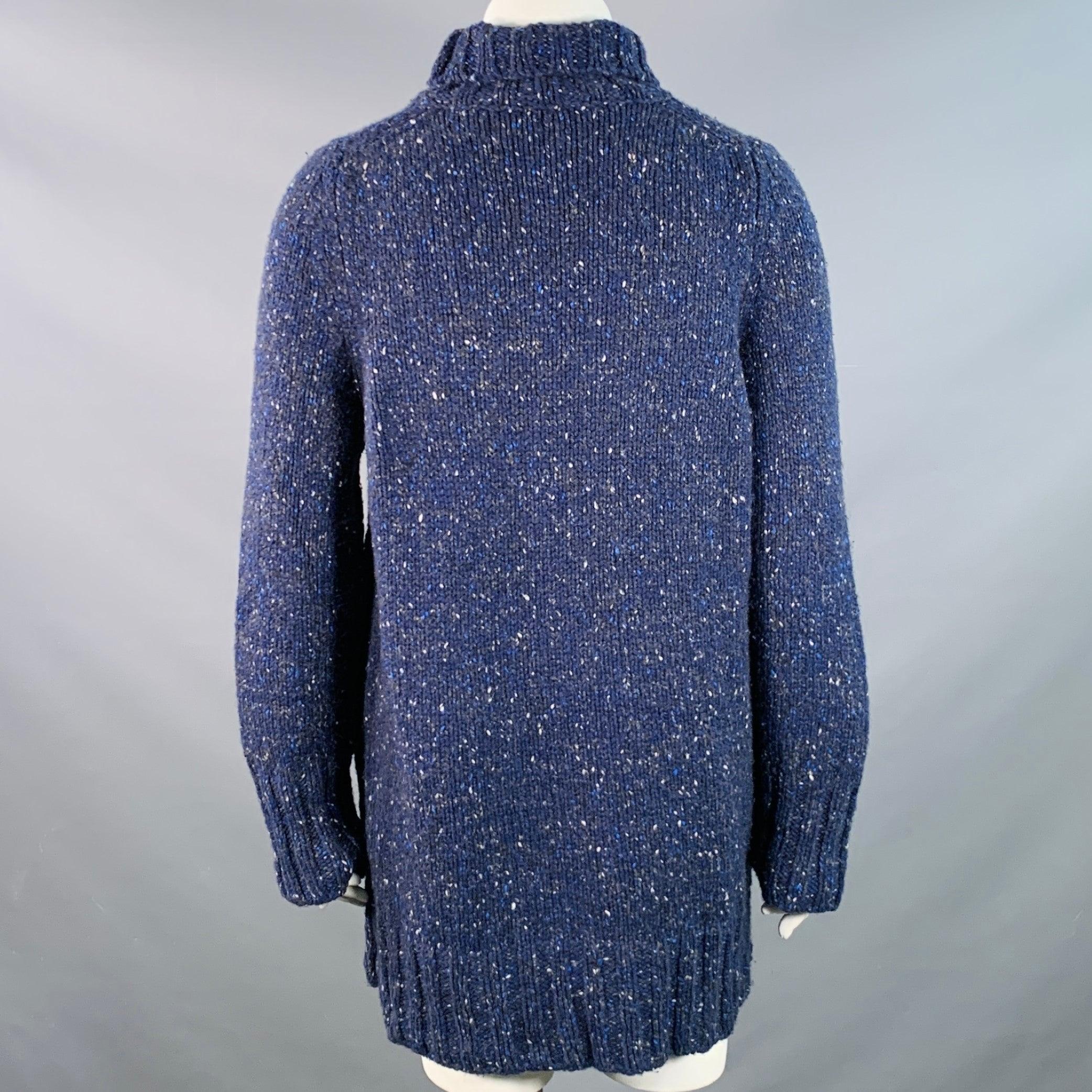 Bleu THE ROW Taille L Pull à col roulé en laine mélangée bleu marine en vente