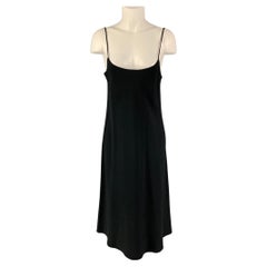 THE ROW Size M Black Acetate Blend Spaghetti Straps Dress