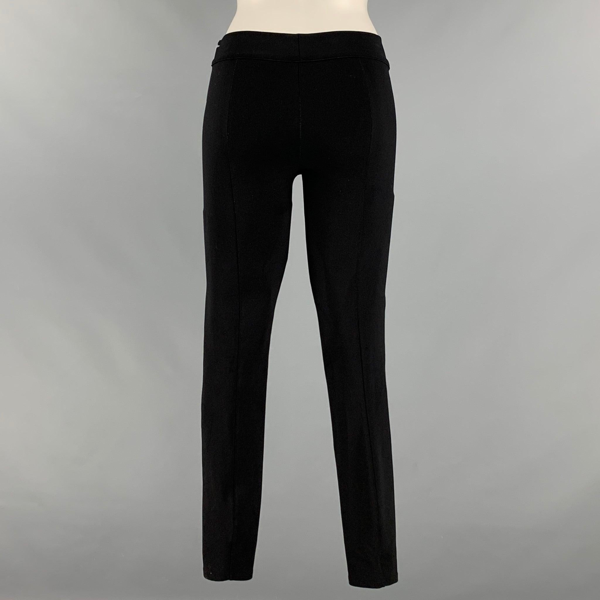 THE ROW Size S Black Nylon Blend Elastic Waistband Leggings In Excellent Condition For Sale In San Francisco, CA