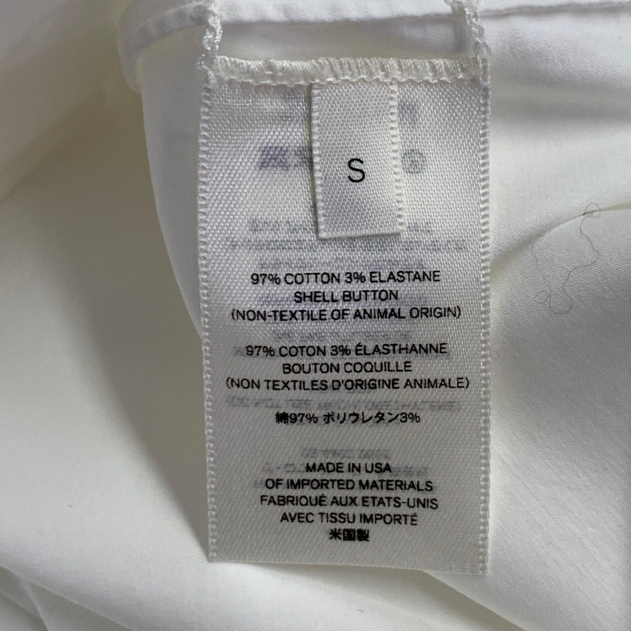 THE ROW Size S White Cotton Blend Spread Collar Oversized Hidden Buttons Shirt (Chemise à boutons cachés) Pour femmes en vente