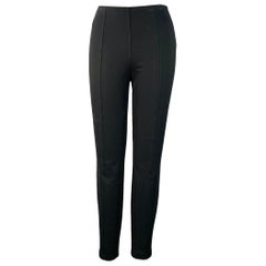 THE ROW Größe XL Schwarz Viskosemischung Texturierte Leggings mit elastischem Bund Freizeithose