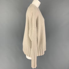 THE ROW Size XS Beige Knitted Oversized Sweater