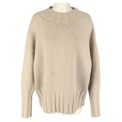 THE ROW Size XS Beige Knitted Oversized Sweater