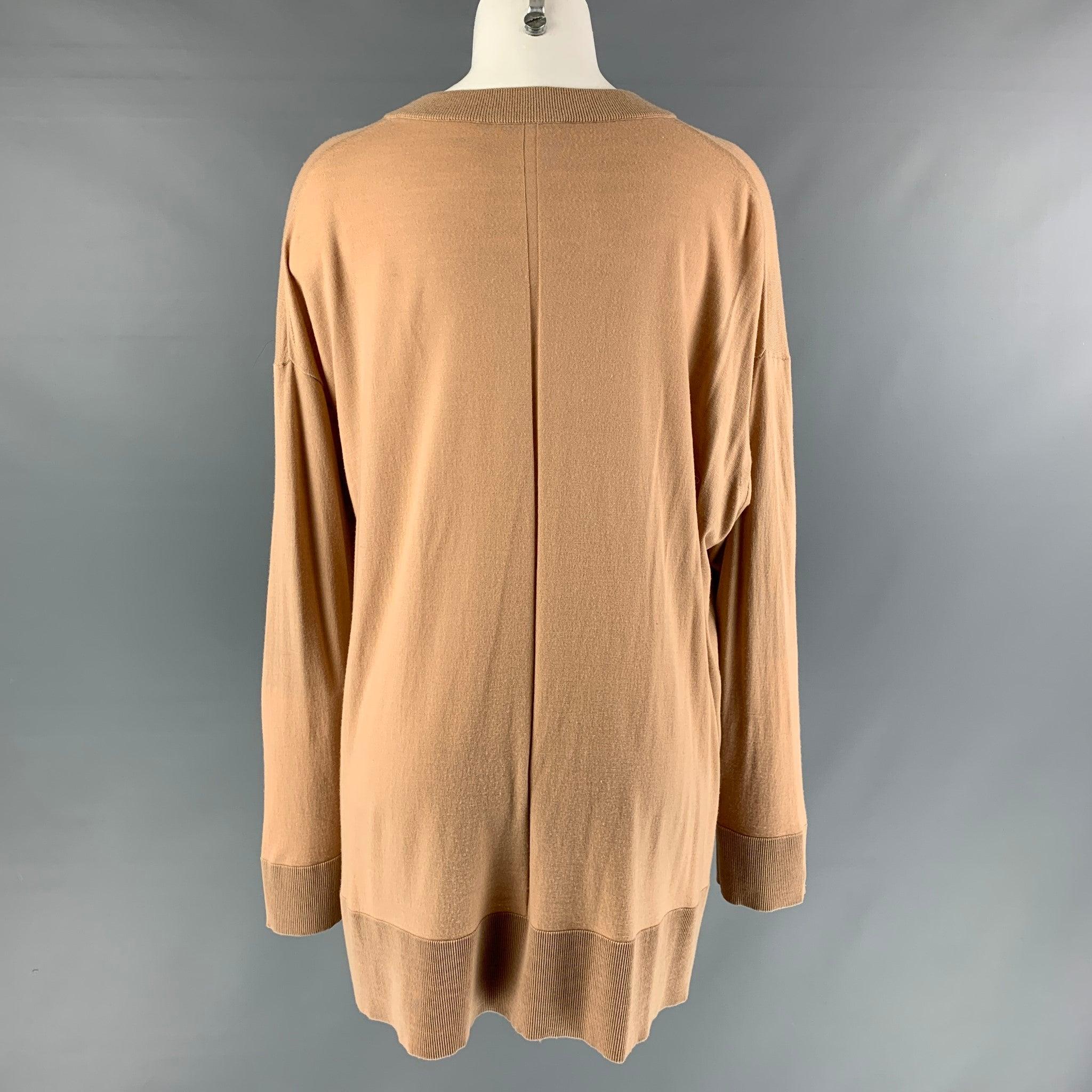 THE ROW Size XS Camel Wool Oversized Pullover In Excellent Condition For Sale In San Francisco, CA