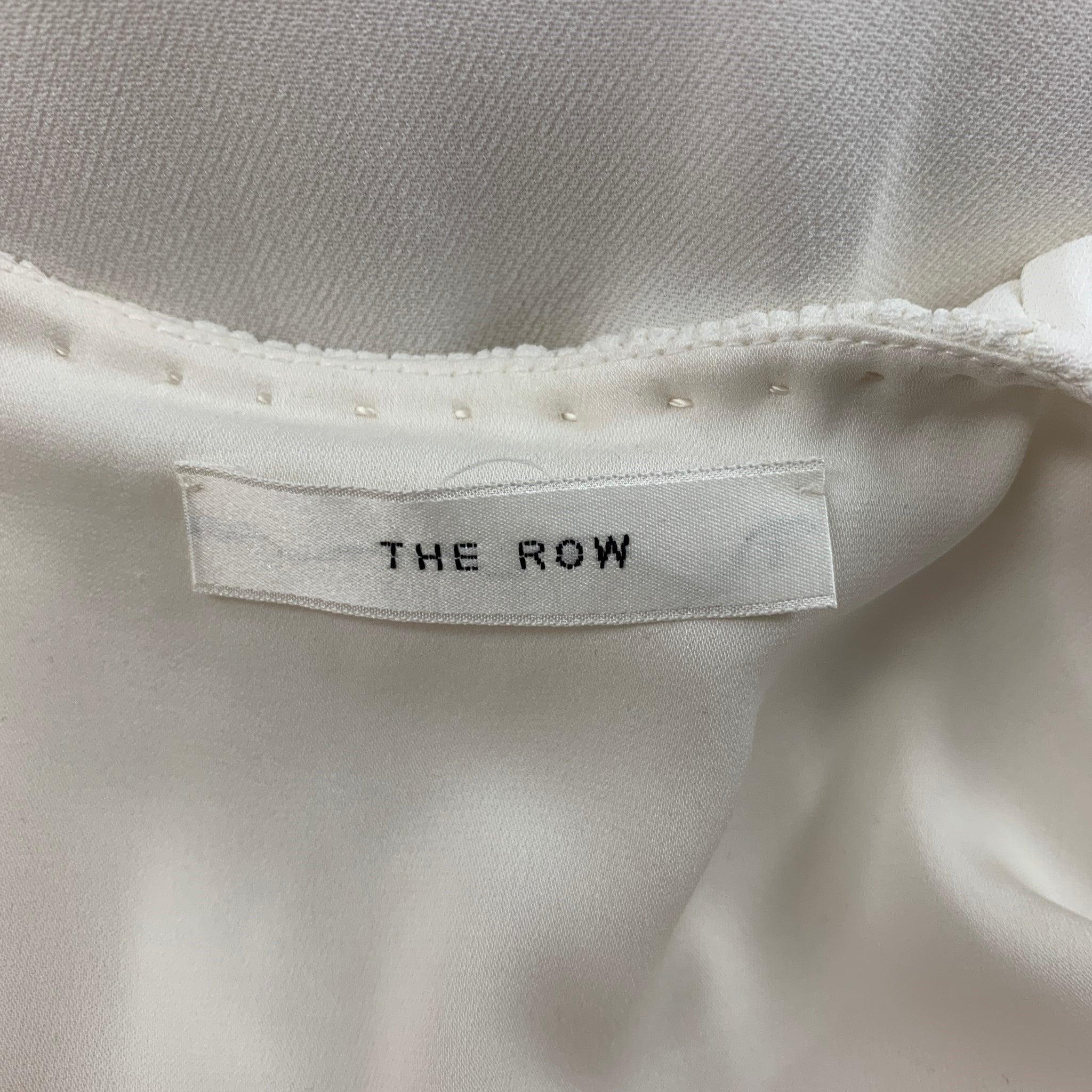 THE ROW Size XS Cream Viscose Sleeveless Shift Dress For Sale 1