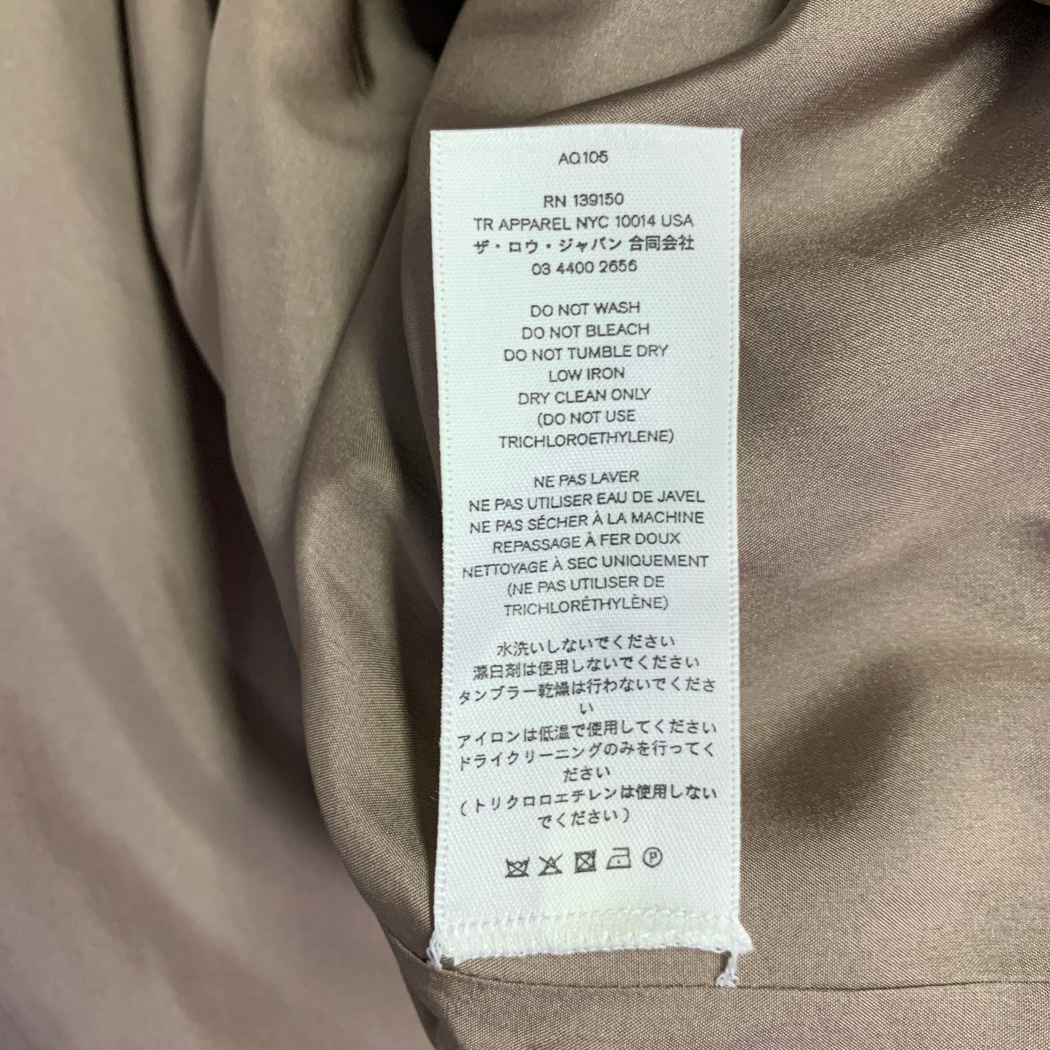 The Row Taille XS Trench-coat à capuche en coton kaki à double fermeture éclair en vente 2