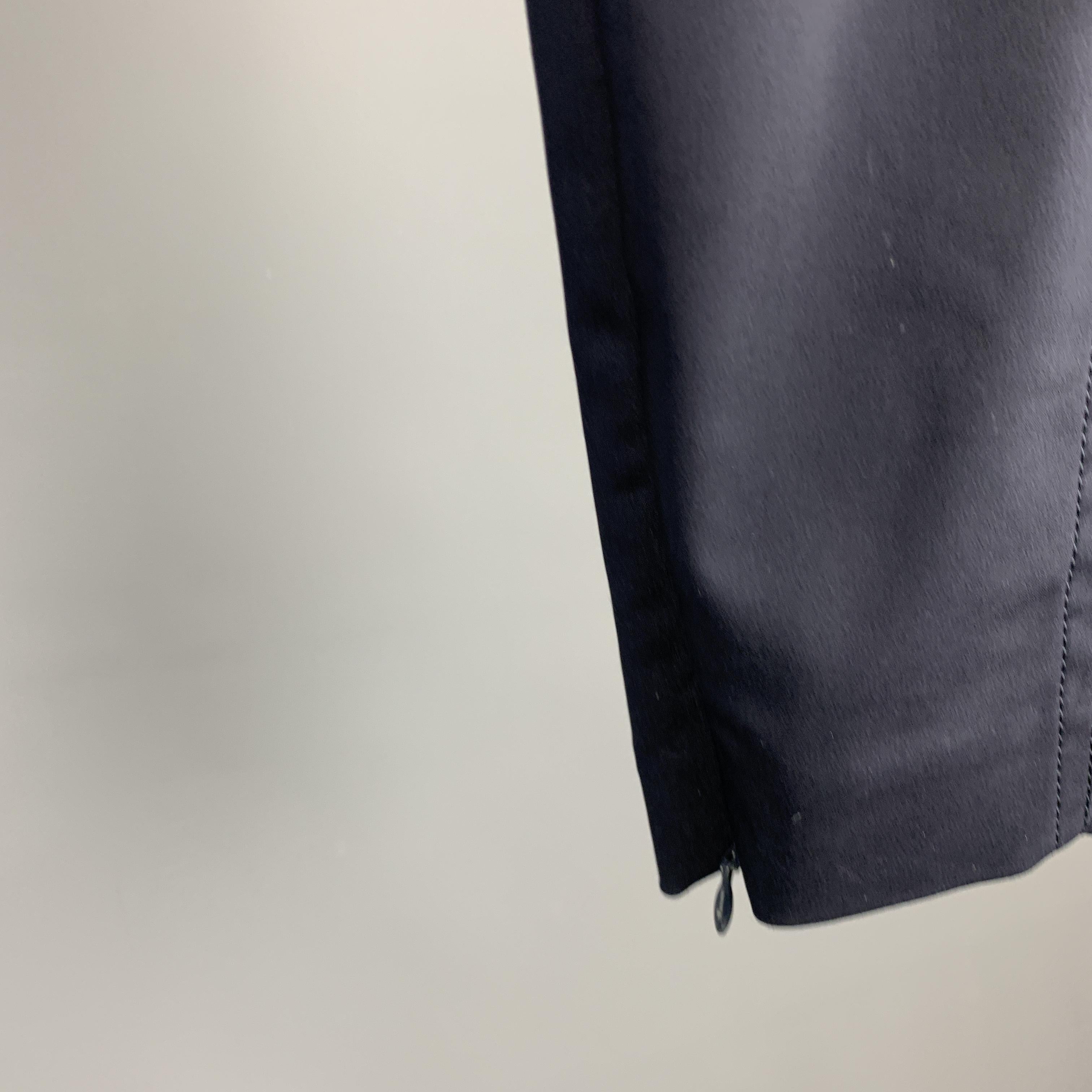 THE ROW Size XS Navy Slim Leg Riding Style Dress Pants In Excellent Condition In San Francisco, CA