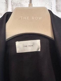 The Row SS16 Serena Coat  Black Wool & Silk Tuxedo Maxi Coat size US 0