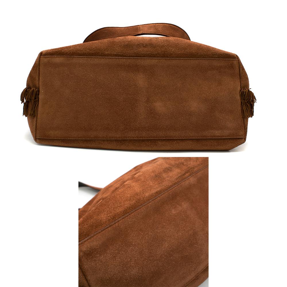 The Row Suede Duplex Fringe Hobo Tote 2