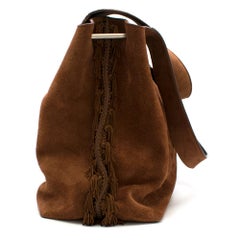 The Row Suede Duplex Fringe Hobo Tote