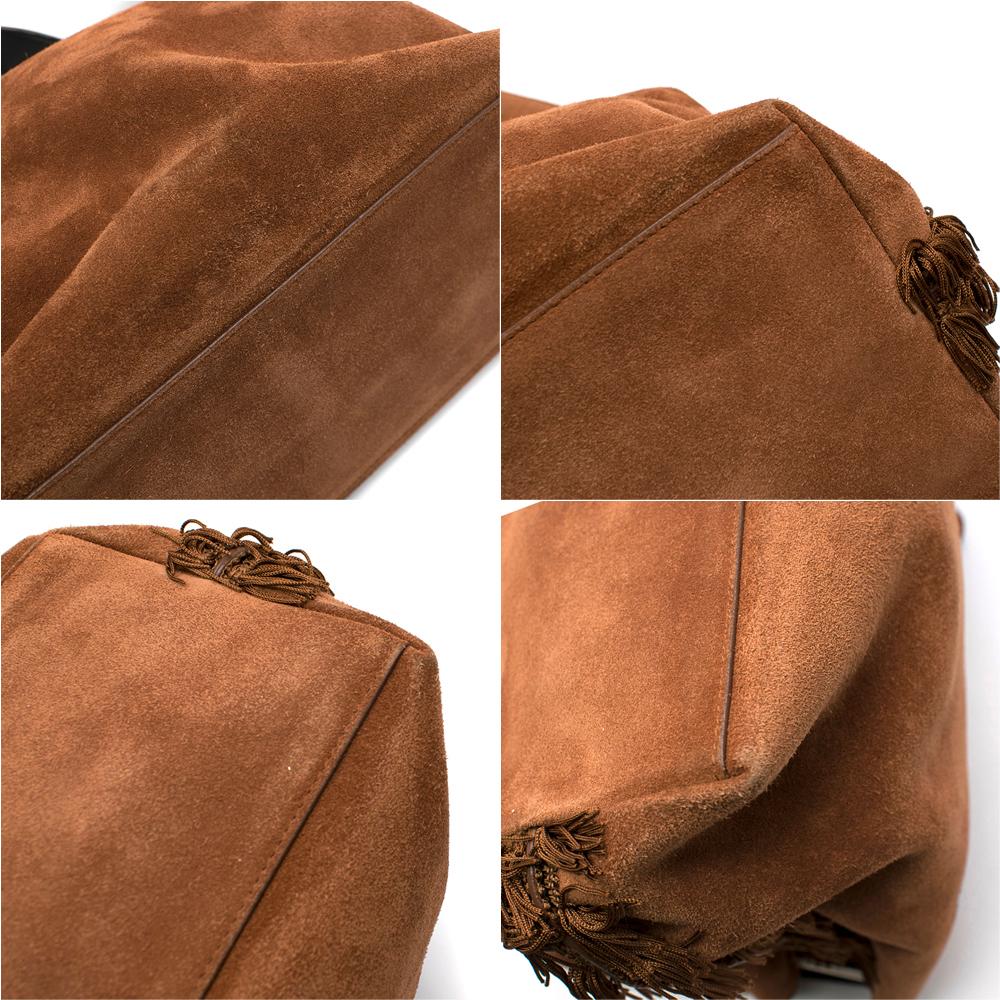 the row brown suede bag