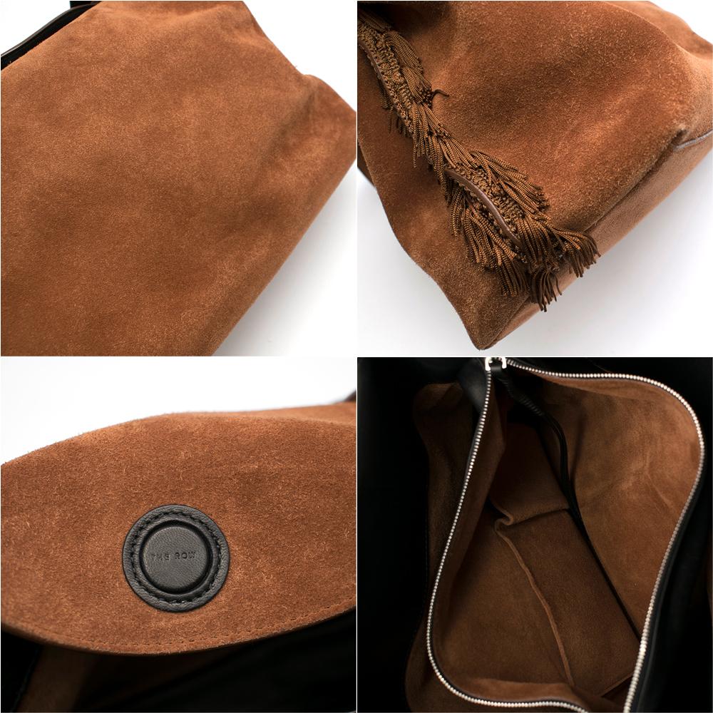 The Row Suede Duplex Fringe Hobo Tote In Excellent Condition In London, GB